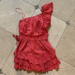 Poupette St Barth Kaia ruffled mini dress size L